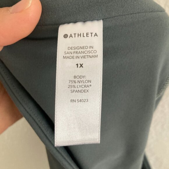 Athleta Ultra High Rise Elation Tight Sage Green Cropped Capri Basic Errands 1X - Picture 8 of 9